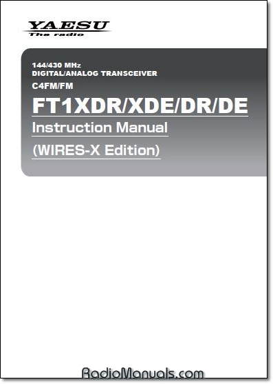 FT1XDR/XDE/DR/DE Wires Instruction Manual